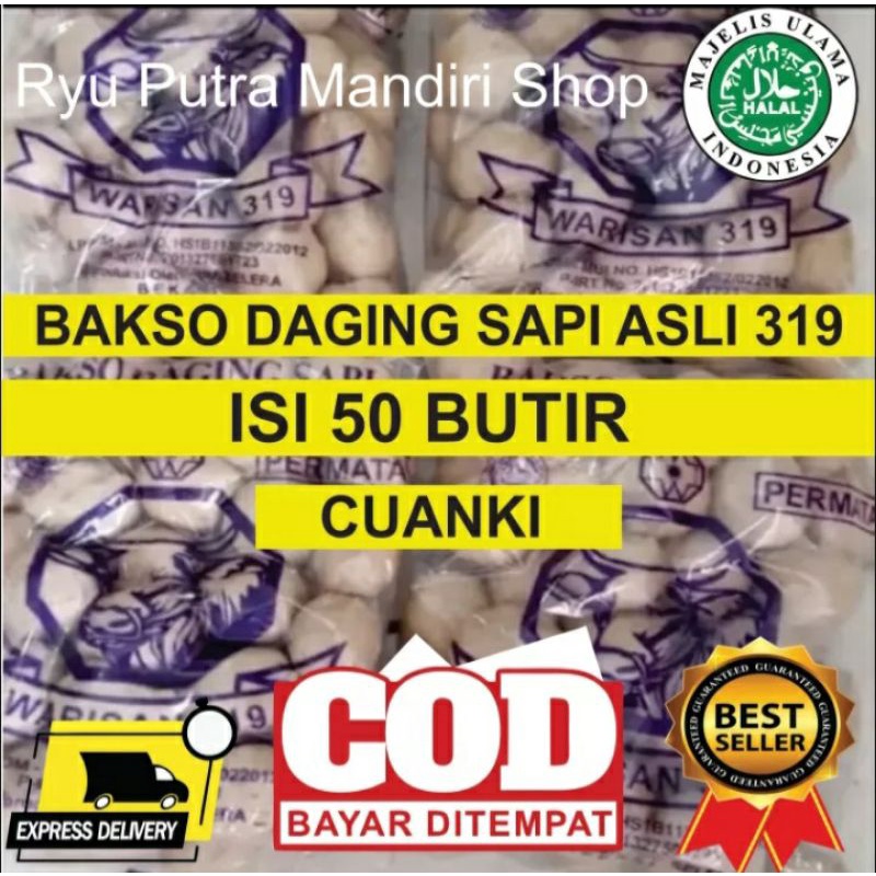 

Bakso Sapi Warisan 319 PERMATA-CUANKI Isi 50 Butir/Sertifilasi Halal MUI