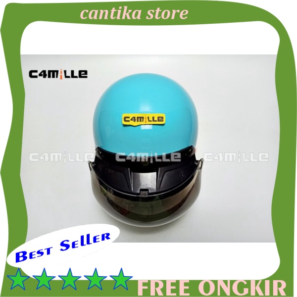 STOK SISA 9 SAJA  BURUAN  HELM RETRO BOGO DEWASA CLASSIC TOSCA GLOSS KEKINIAN MURAH SODA ROSSA