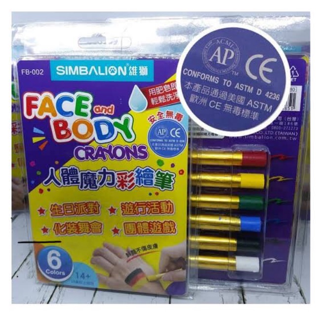

Simbalion Face & Body Paint 6 Color Crayon