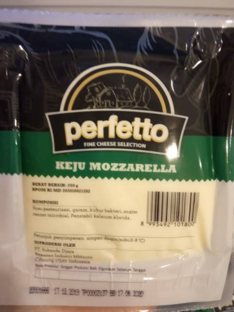 Perfetto / Anchor Keju Mozzarella 250gr exp date Maret 2024 ASLI DISTRIBUTOR PACKAGING