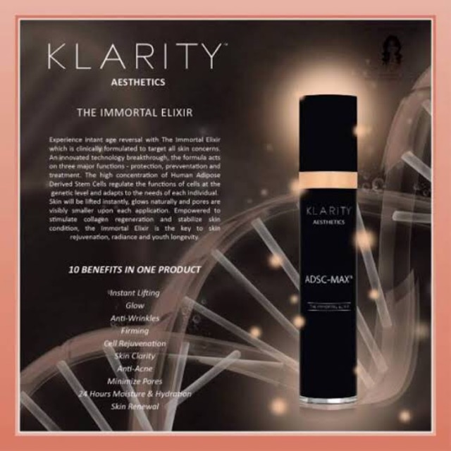 Klarity immortal elixir stem cell spray