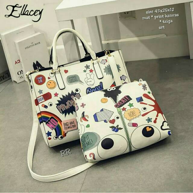 Handbags Tas doctor/slempang Tote/Tas tangan Sling bag murah Set Motif