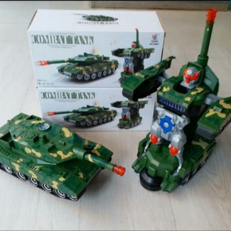 MAINAN MOBIL ROBOT COMBAT WAR TANK DEFORMATION MILITARY WAR TANK BESAR