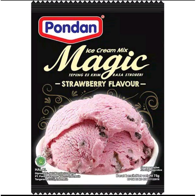 

Pondan Ice Cream Mix Magic Strawberry 75gr