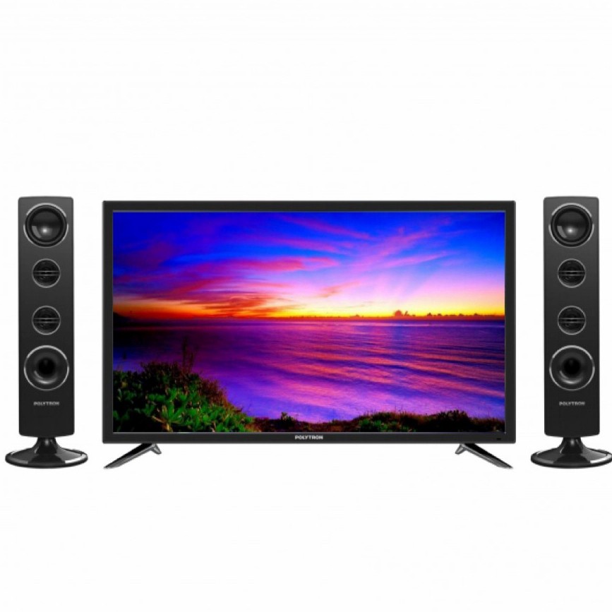 TV LED POLYTRON 32 inch 32TV0755 PLD32TV0755 Digital TV Speaker Tower GARANSI RESMI