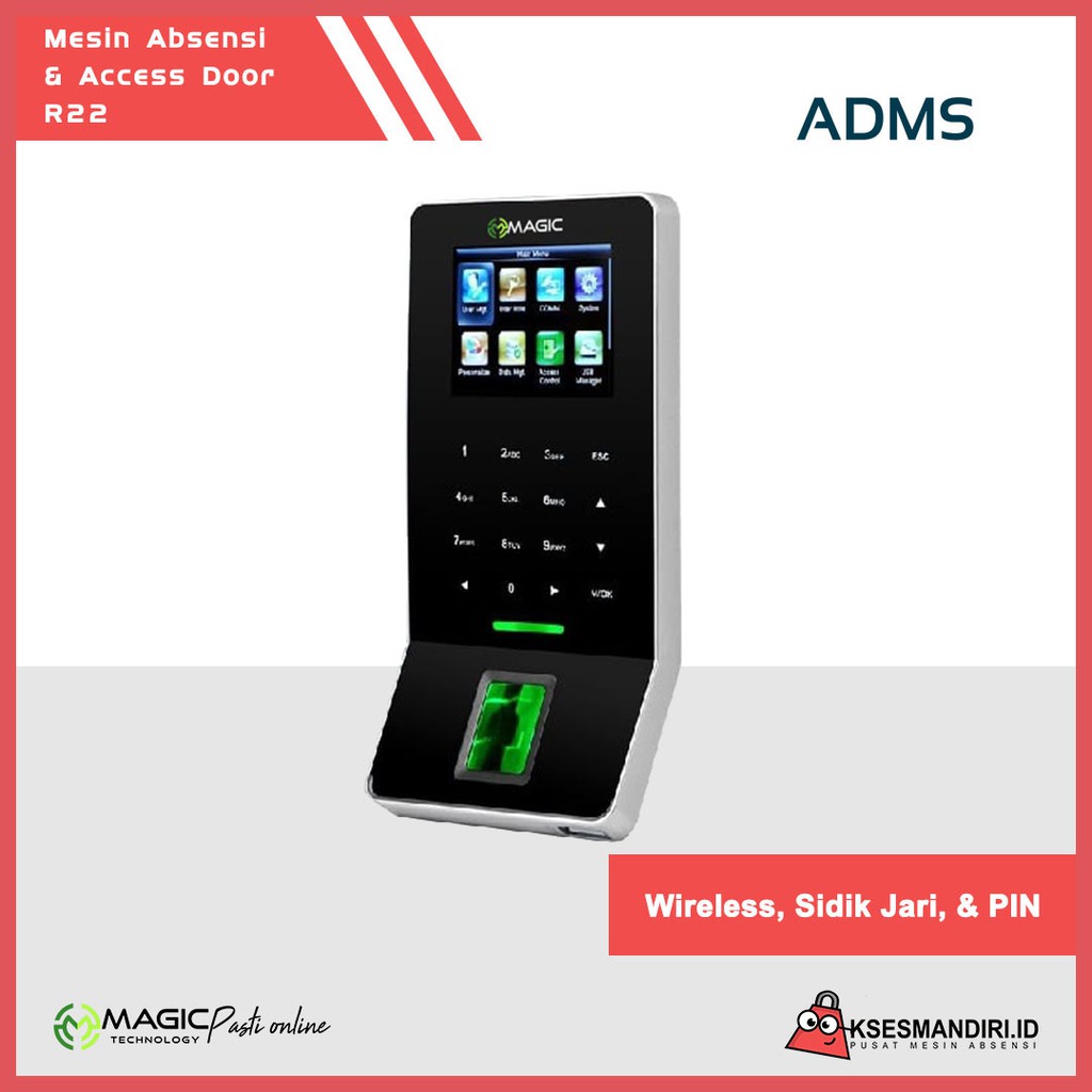 Fingerprint Mesin Absensi Access Door Magic R22 Sm Seperti ZKTeco F22