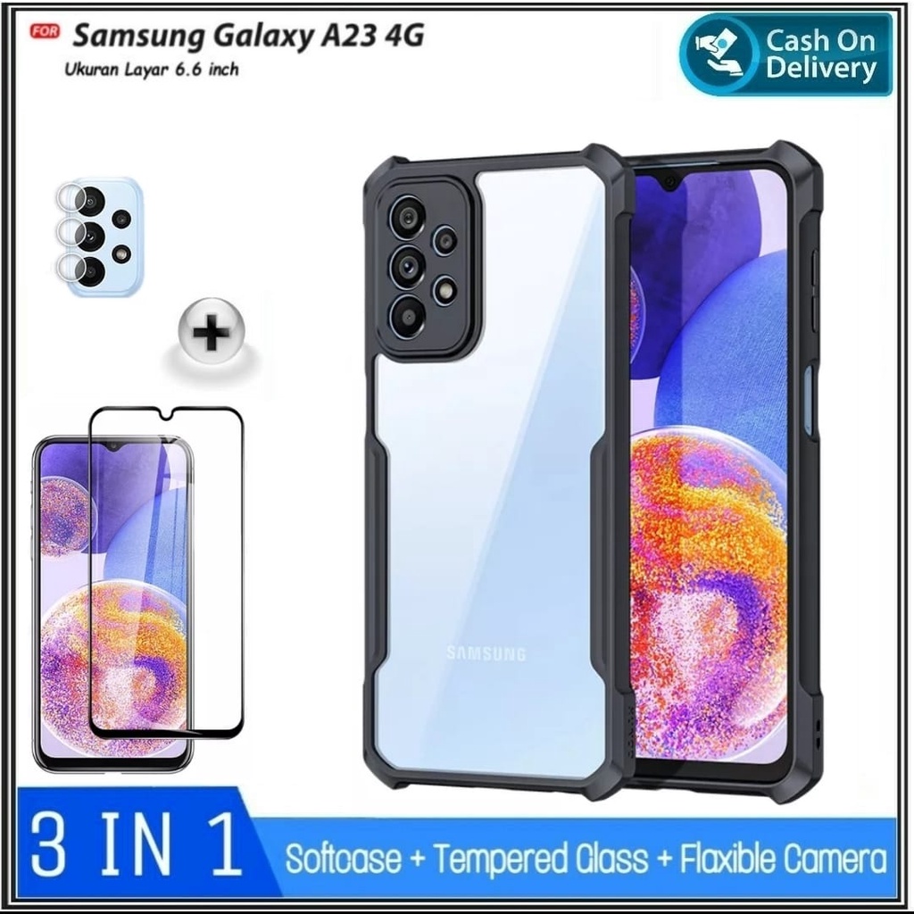 Case Samsung A23 4G, Samsung M23 5G, Samsung M33 5G Soft Hard Fusion Trasnparan For Samsung
