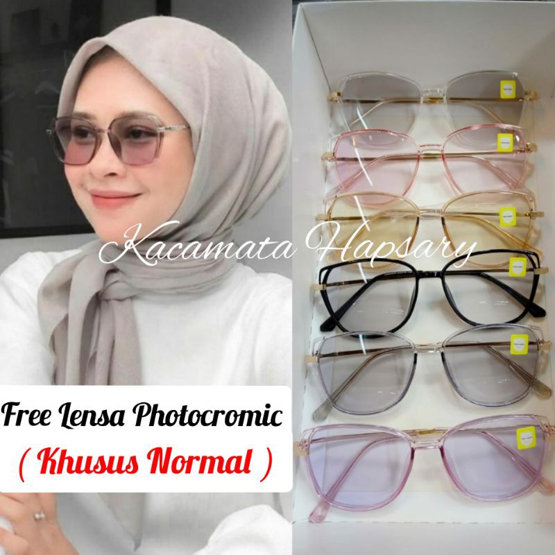 FRAME KACAMATA PHOTOCROMIC WANITA 8830 | KACAMATA ANTI UV | KACAMATA FASHION | NORMAL NO RADIASI