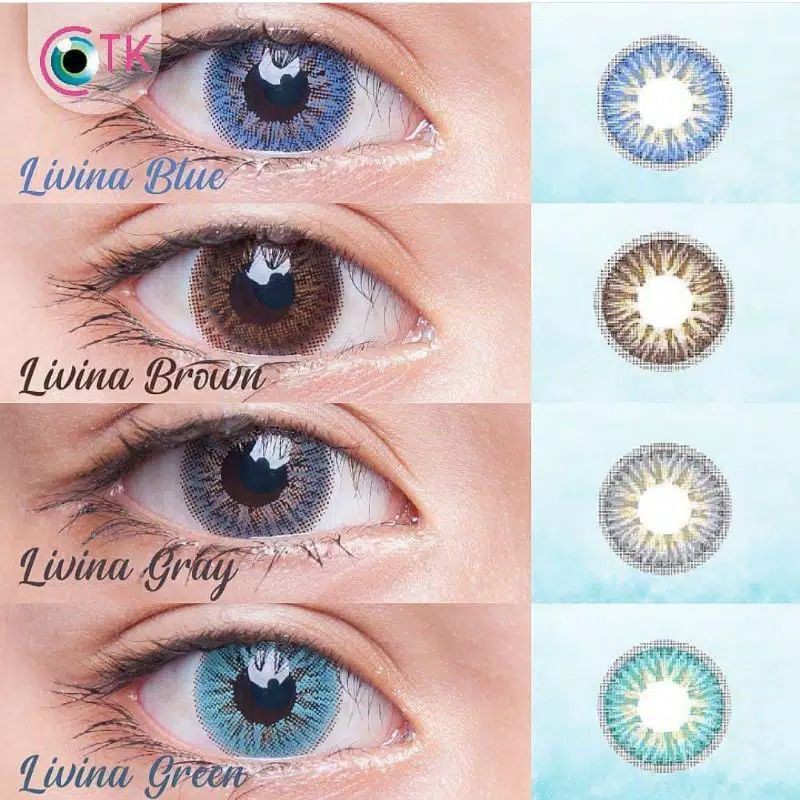 FREE LENS CASE  ORIGINAL SOFTLENS DIAMETER 15 Softlens LIVINA MINUS korea softlens SOFTLENS WARNA MINUS