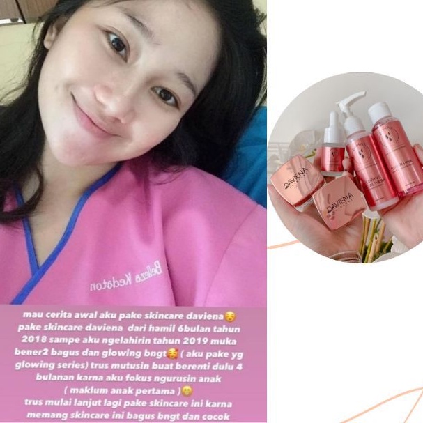 Daviena skincare medan - Glowing series Komplit / Paket Hemat Daviena Best seller-7