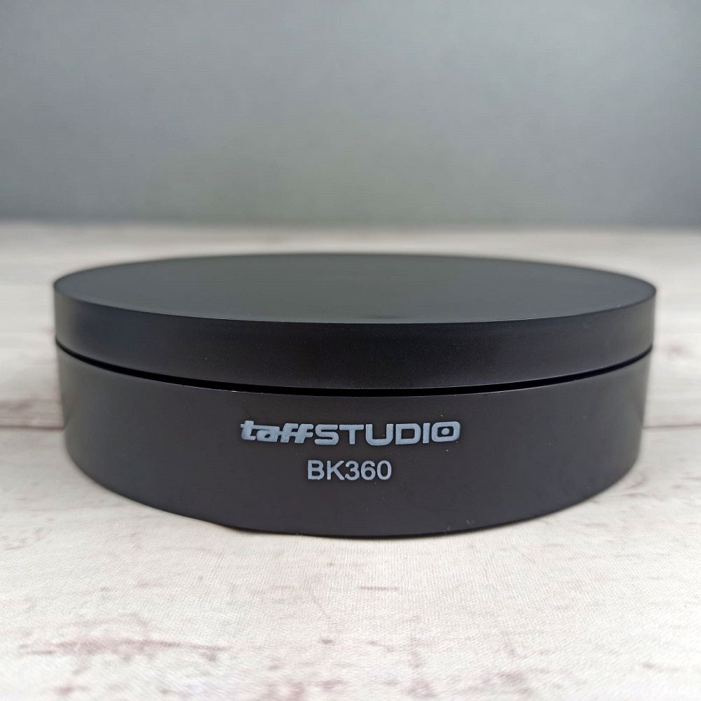Alas Putar Fotografi Rotating Display Stand Base Mirror Surface 13.5cm Bk360 Taffstudio