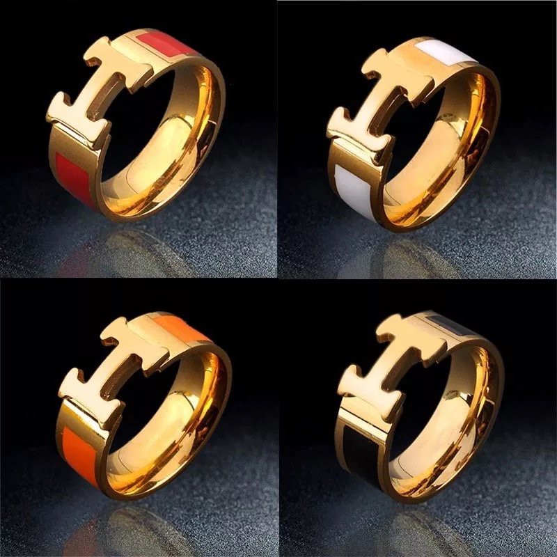 Cincin Warna  Rose  Gold  Bahan  Titanium Steel Shopee Indonesia