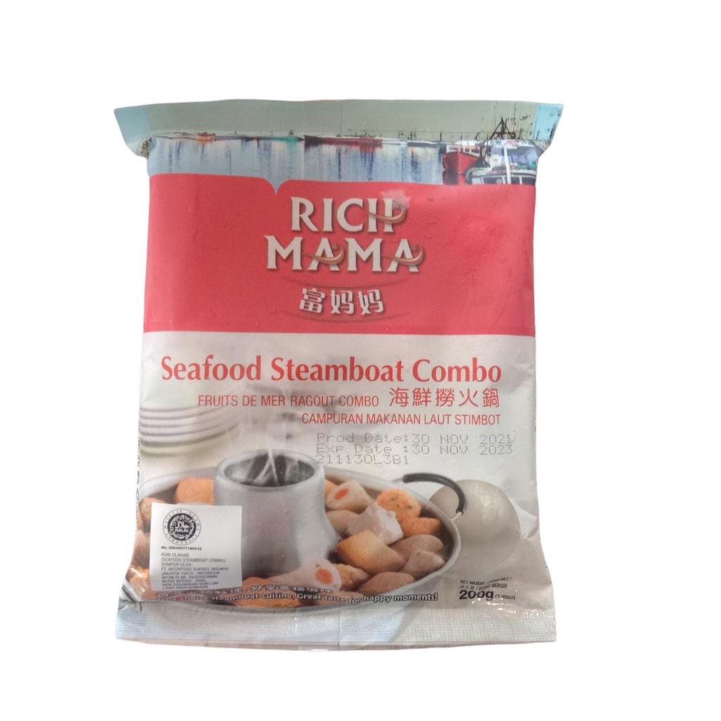 

RICH MAMA SEAFOOD STEAMBOAT COMBO 200 GR / CAMPURAN MAKANAN LAUT STIMBOT