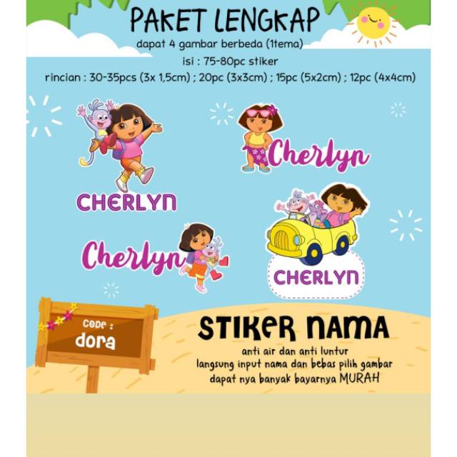 

Stiker Nama Custom 3