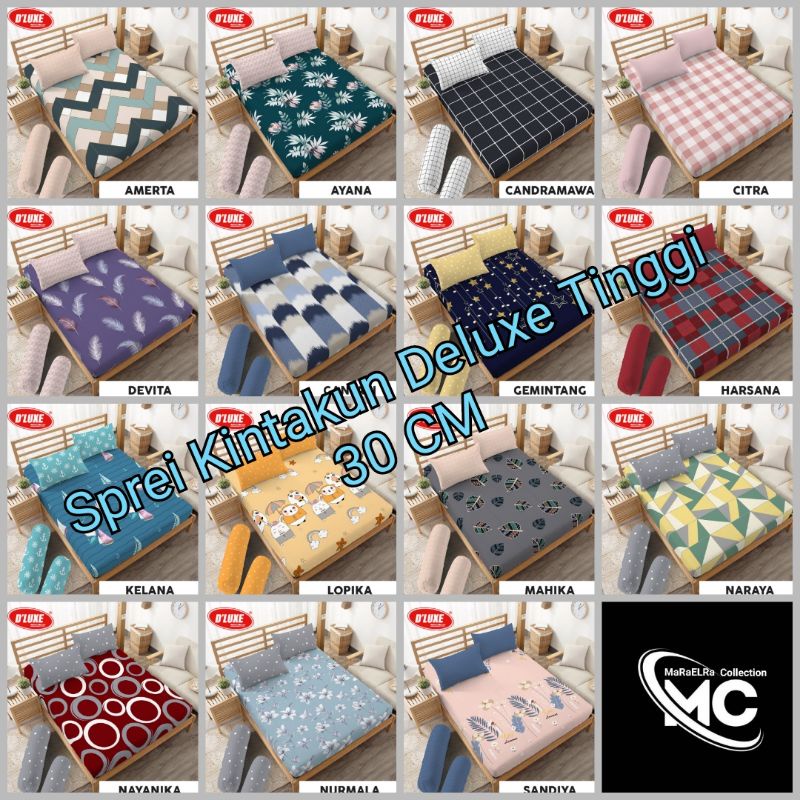 Sprei Tinggi 30 Cm Kintakun Deluxe Ukuran 160x200 & 180x200 King Queen Size/Sprei Deluxe Kintakun Ti