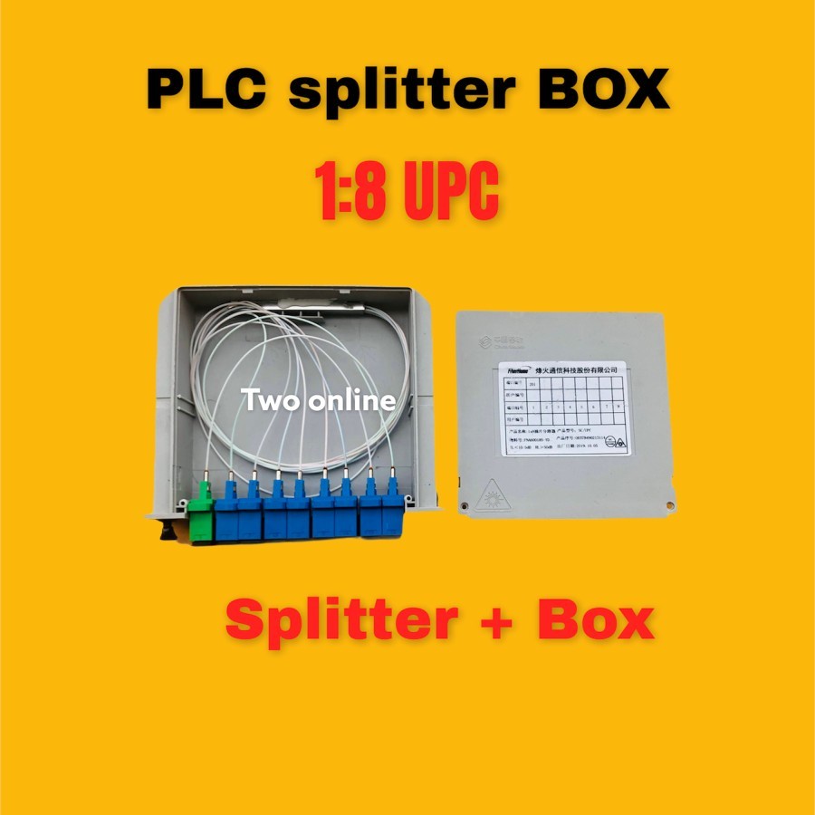 Passive Splitter PLC BOX FO 1:8 SC UPC Fiber Optik Pasif Spliter FO - APC-BOX