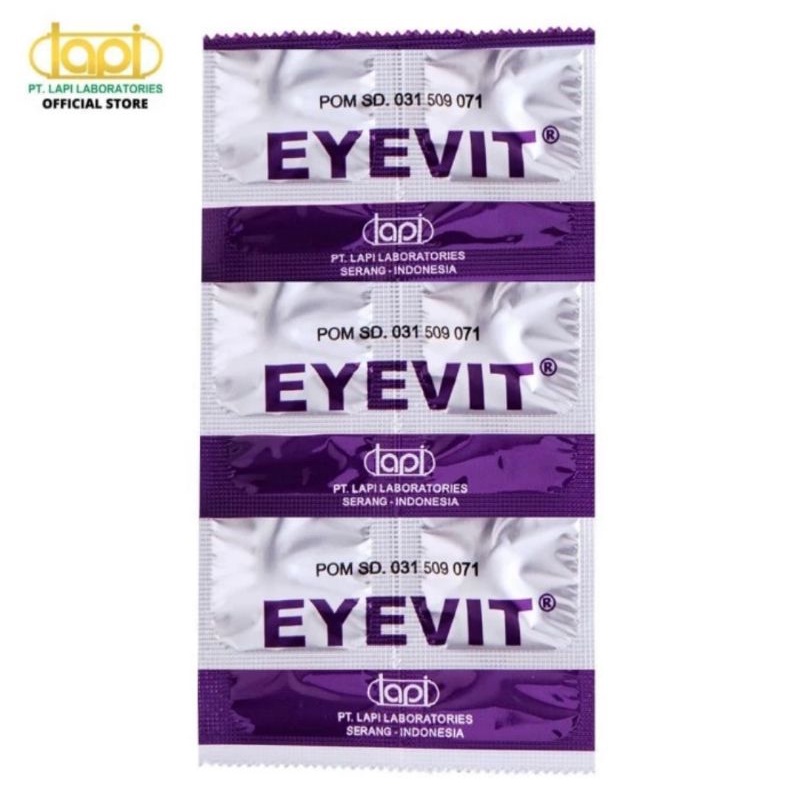 EYEVIT Suplemen kesehatan mata/ Vitamin mata kemasan strip &amp; box