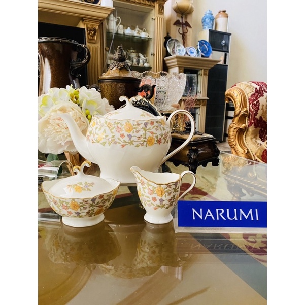 Tea Pot Set Creamer Sugar Narumi Fitria Mewah Cantik - Teko Set