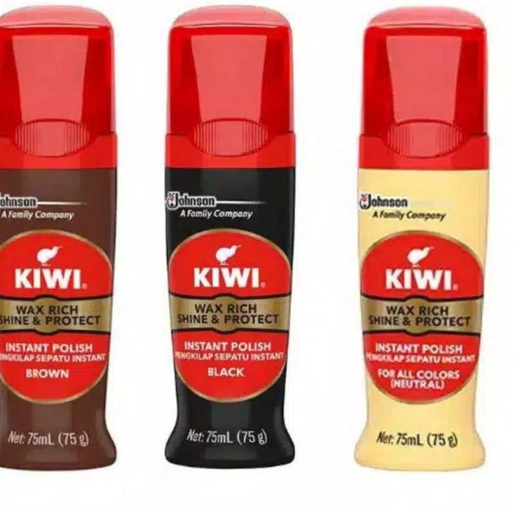 ♛ KIWI SEMIR SEPATU CAIR OLES 75 ML HITAM COKLAT NETRAL ♠