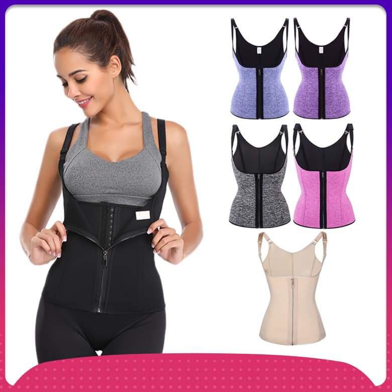 korset PELANGSING Wanita Shapewear Rompi DOUBLE LAYER PENGAIT DAN RESLETING DEPAN/Hot Tubuh Pinggang