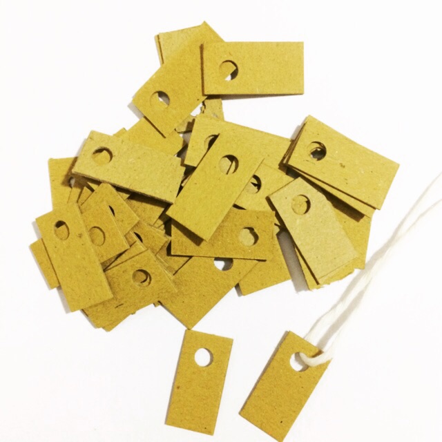 

100pcs Hang Tag 1,5x3cm Polos Hang tag kraft hang tag vintage hang tag coklat label harga