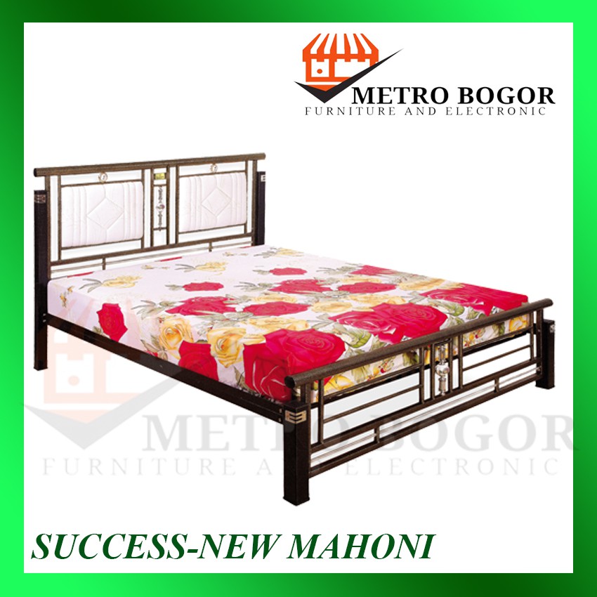 Ranjang Besi Success New Mahoni