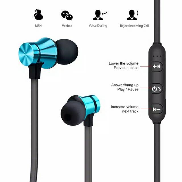 Earphone headset bluetooth super bass