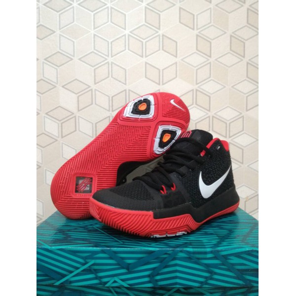 sepatu basket nike kyrie 3 black red bred  Diskon