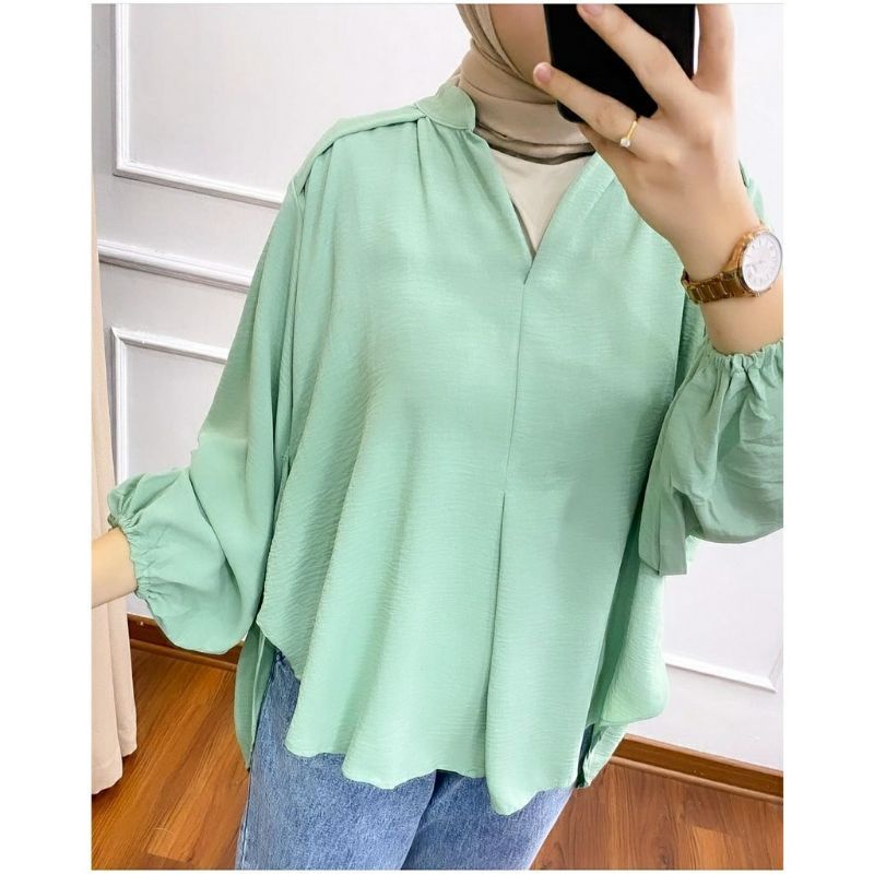 Blouse Wanita Cringkle Airflow Verzana