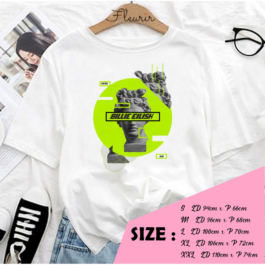 FLEURIR - KAOS UNISEX BILLIE EILISH 1 DEWASA LENGAN PENDEK TEE UNISEX