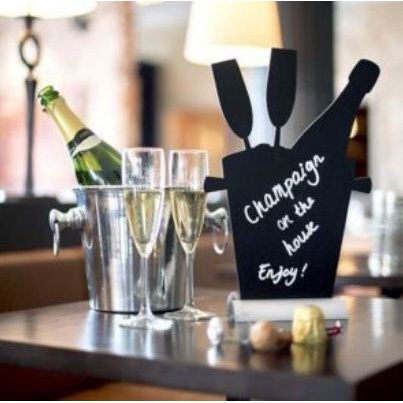 

PAPAN TULIS MEJA / CHAMPAGNE BUCKET-SHAPED TABLE CHALK BOARD,SECURIT
