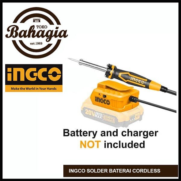 SOLDER CORDLESS 20V / SOLDER TIMAH / SOLDER BATERAI INGCO CSILI2001
