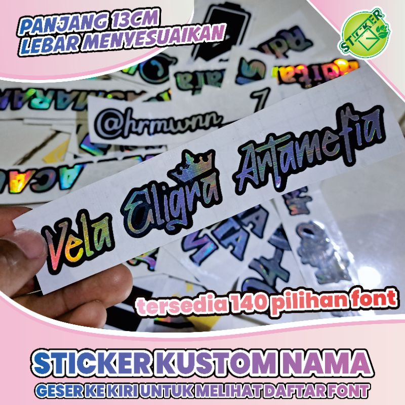 

Sticker Hologram Cutting Custom Bebas Kustom nama