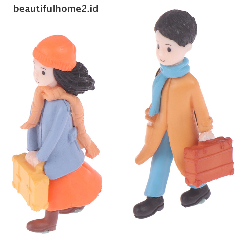 (Beautifulhome2.Id) Miniatur Pasangan Kekasih Diy Untuk Dekorasi Taman Mini / Rumah Boneka