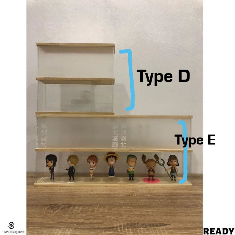 Rak WCF 2 tingkat akrilik kotak penyimpanan action figure /pajangan / acrylic / kotak sangjit