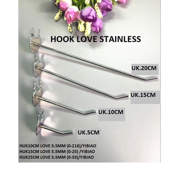 HUK/HOOK Cantolan Ram Kawat Besi Stainless isi 10pcs