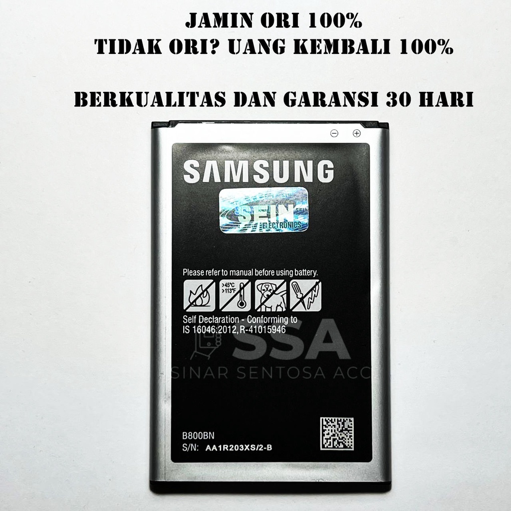 Baterai Original 100% Samsung Galaxy Note 3 N900 B800BN N9000 Batre Batrai Battery Note3 Ori HP Awet Garansi