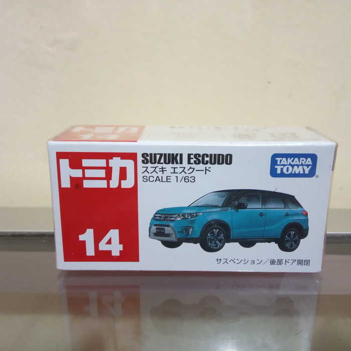 diecast Suzuki escudo tomica no 14 miniatur mobil Takara tomy reguler cocok untuk souvenir/hadiah