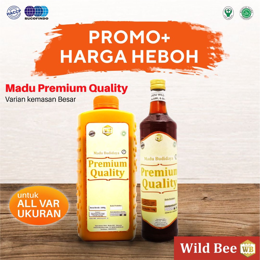 

Madu Premium Quality - Lebah Apis Melifera - Garansi Murni & Asli 100% - Wild Bee - kemasan Besar