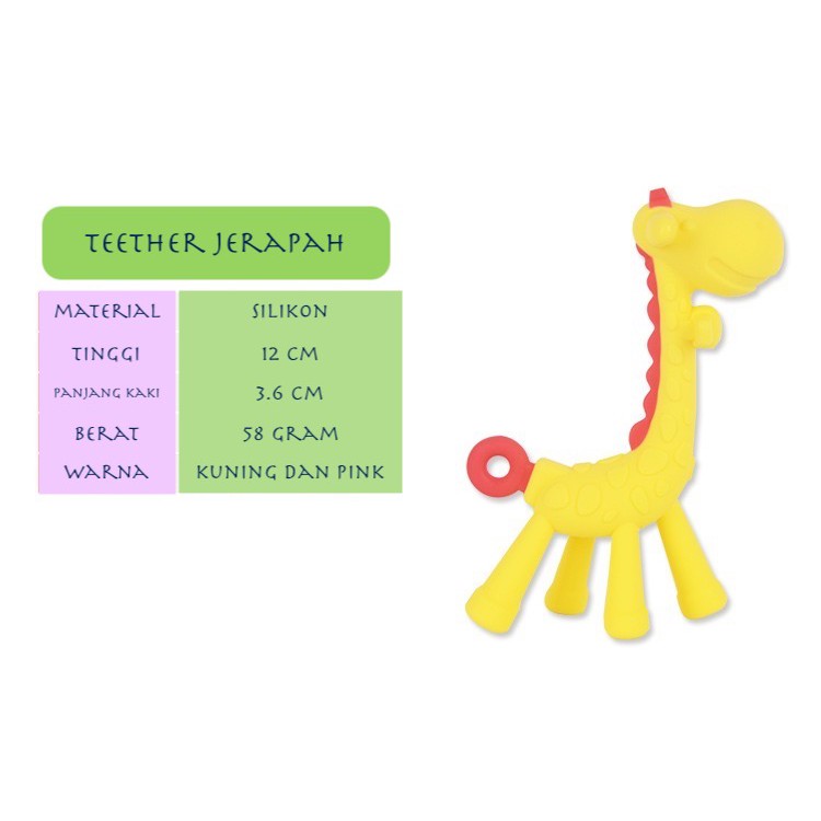 TEETHER JERAPAH SILIKON HIGH GRADE TANPA BOX