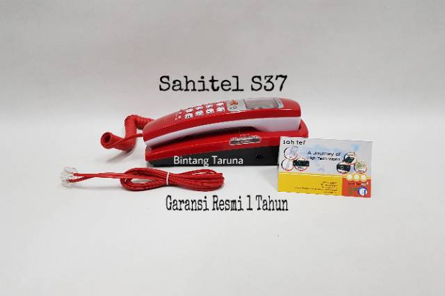 Telepon Kabel Sahitel S37 Cable Phone Sahitel S-37 (Merah)