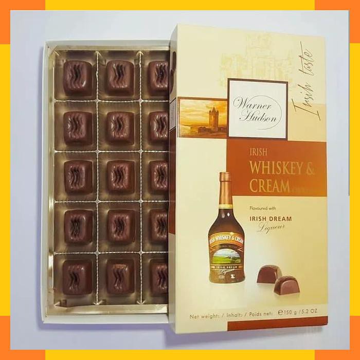 

Warner Hudson Irish whiskey cream chocolate Cokelat Coklat Import