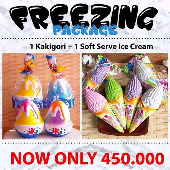 [EXCLUSIVE] FREEZING PACKAGE Squishy (Chawa Kakigori & Chawa Soft Serv