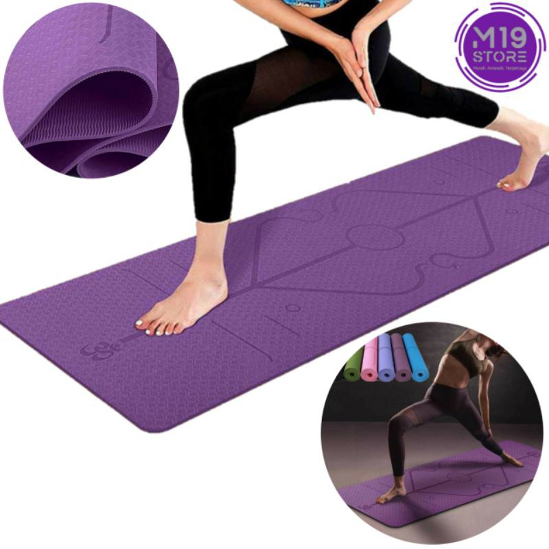 Matras Yoga Pilates Mat Anti Slip TPE 183 x 61 CM PROlite 60