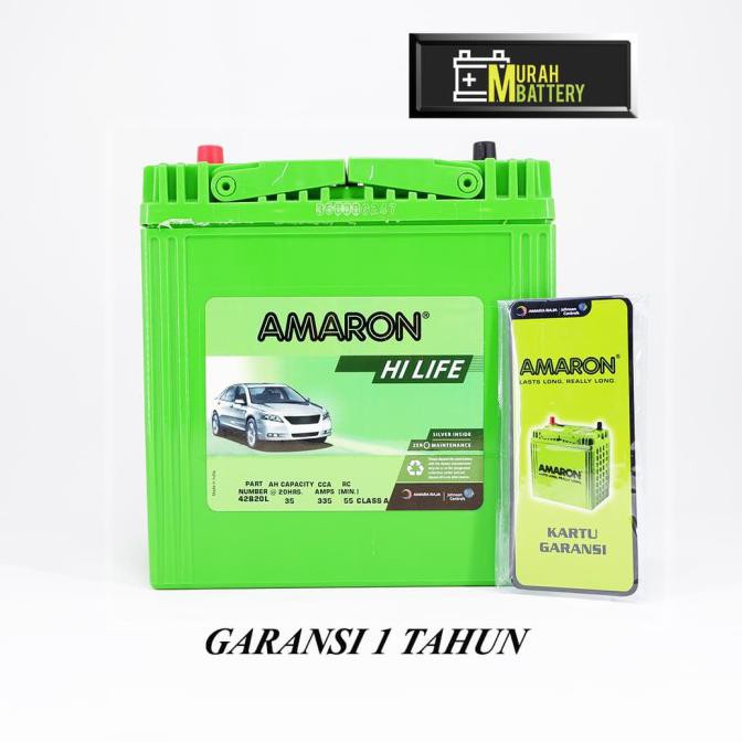 Jual Aki Mobil Honda New Jazz NS40ZL / 42B20L Amaron Hi-Life 12V / 35Ah