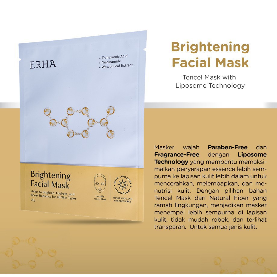 ERHA ACNE FACIAL MASK/ ERHA BRIGHTENING FACIAL MASK/ ERHA SOOTHING FACIAL MASK/ ERHA COLLAGEN MASK