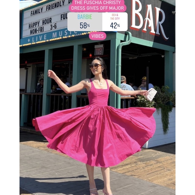 With love the brand x Byeol the brand - Christy dress (Fuschia, XS-S)