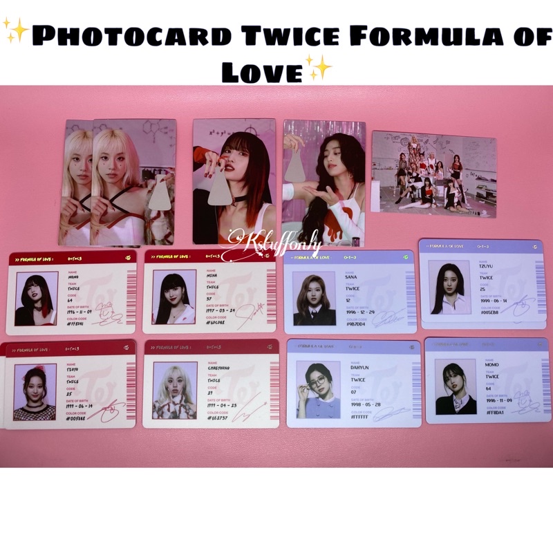 [ID CARD & SCRATCH PC] PHOTOCARD ALBUM TWICE FORMULA OF LOVE