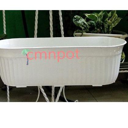 

★★★ WBQ PotBungaHappyOval39Putih ✺ ♒