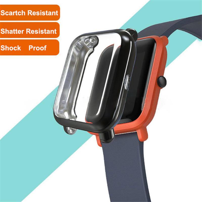 Bumper Plating TPU Case For Huami Amazfit Bip U / Bip U Pro / Bip S / Bip S Lite / Bip 1S / Bip Lite cover with Screen Protector Film For Xiaomi Amazfit Bip Lite 1S U pro